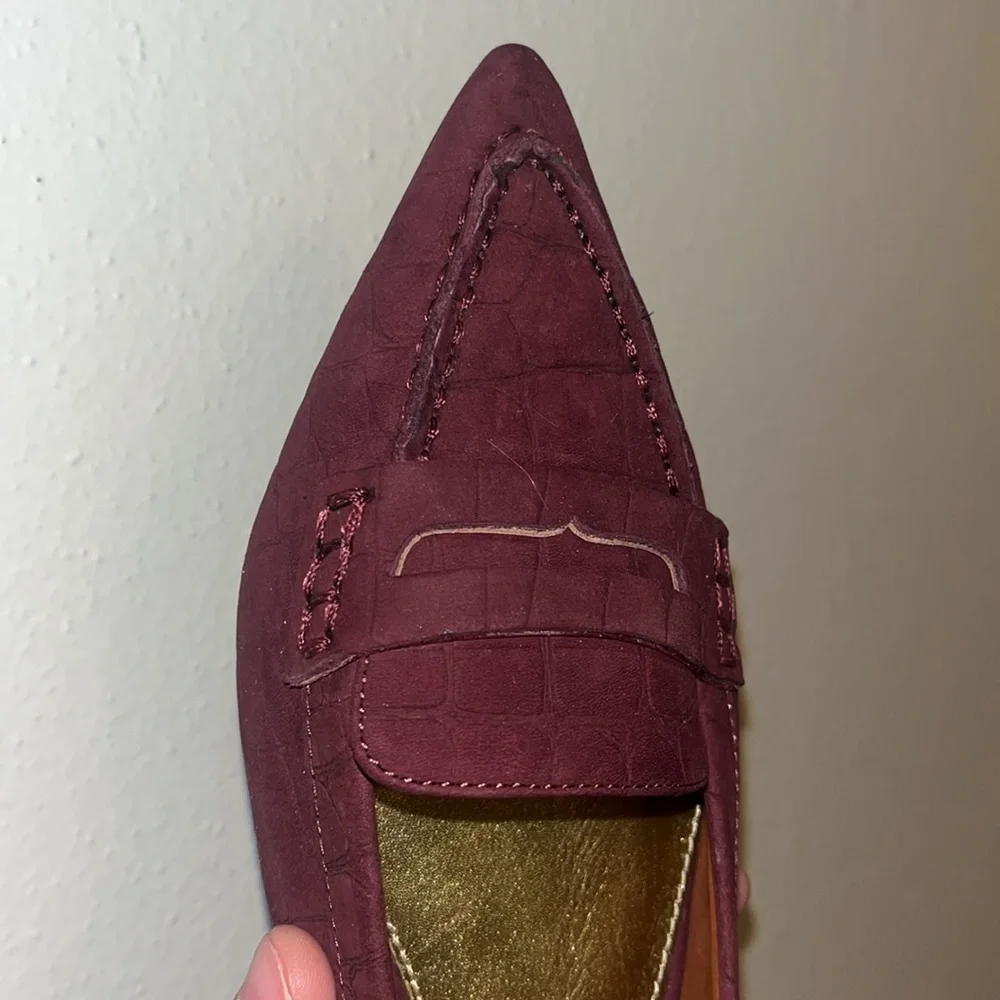 LAUREN by RALPH LAUREN Maroon Size 9 Suede Flats - Picture 6 of 7
